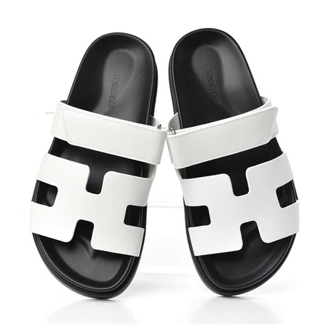 hermès chypre sandals white.